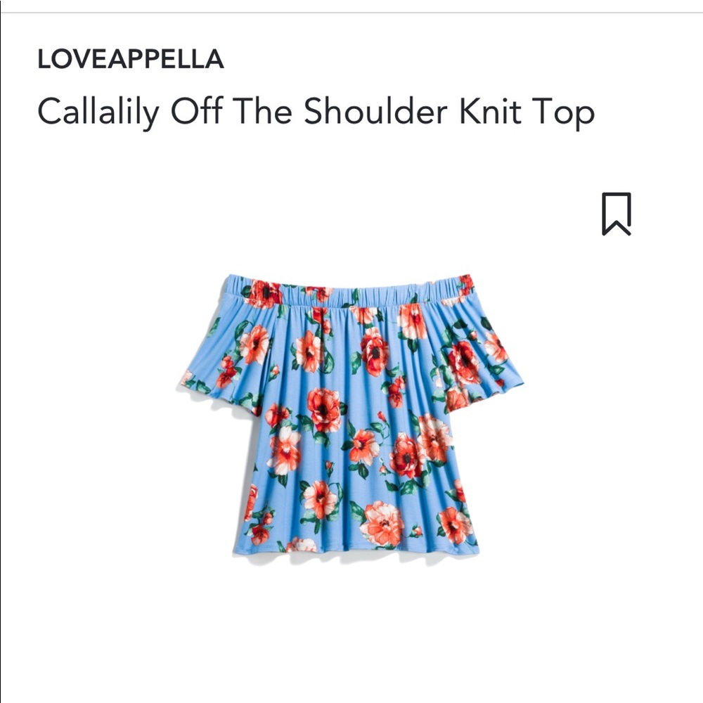 NWT - Loveappella Floral Off the Shoulder Top